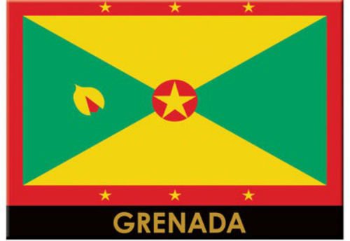 World By Shotglass Kühlschrankmagnet, Motiv: Grenada-Flagge, Karibik, Souvenir, Magnet, 6,4 x 8,9 cm von World By Shotglass
