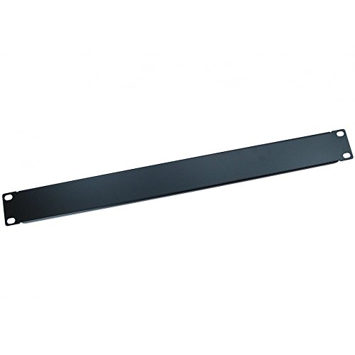 World of Data 48,3 cm Rack Mount Abdeckplatte – 1U Größe – 1,6 mm massivem Metall – Hohe Qualität Schwarz Finish – Montage, mitgelieferten Schrauben von World of Data