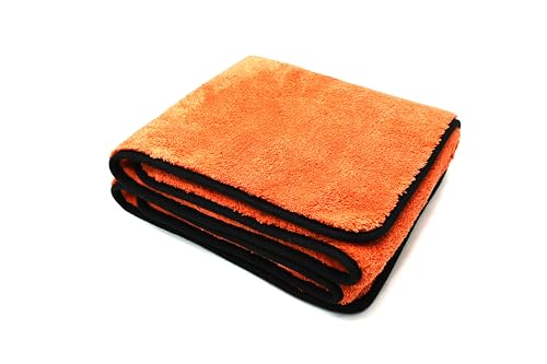World of Towels XXL Auto Trockentuch – 1400 GSM Mikrofaser – Ultra Saugstark & Fusselfrei – 60x90 cm – Streifenfreies Microfasertuch für Autopflege, Lack, Glas & Innenraum von World of Towels