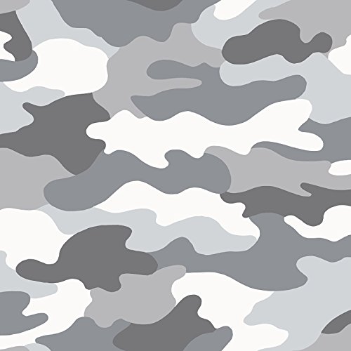 Graue Tarnung Armee Moderne Stilvolle Tapete Jungenschlafzimmer Teenagerzimmer - WOW010 von World of Wallpaper