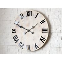 Große Uhr 19" Rustikale Hölzerne Clock Holz Große Uhr 19" Rustikale Hölzerne Clock Holz von World4Design