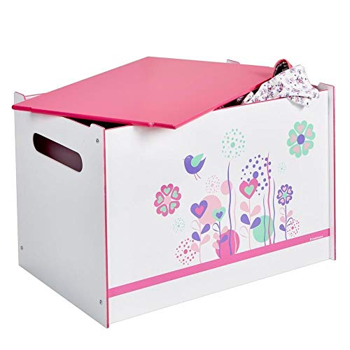 Blumen und Vögel - Spielzeugkiste für Kinder – Aufbewahrungsbox für das Kinderzimmer, 39.5x39.5x60.0 cm von Worlds Apart