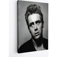 James Dean Legend Film Set Leinwand, Schwarz Weiß von WorldsBestCanvas