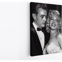 James Dean in A Tuxedo Legend & Marilyn Monroe Movie Set Print Leinwand, Schwarz Weiß James Dean in A Tuxedo Legend & Marilyn Monroe Movie Set Print Leinwand, Schwarz Weiß von WorldsBestCanvas