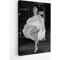 Marilyn Monroe 7 Jahr Itch Berühmte Film Set Print Leinwand, Schwarz Und Weiß Marilyn Monroe 7 Jahr Itch Berühmte Film Set Print Leinwand, Schwarz Und Weiß von WorldsBestCanvas