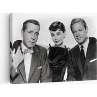 Sabrina 1954 Humprey Bogart Audrey Hepburn William Holden Legends Film Set Leinwand von WorldsBestCanvas