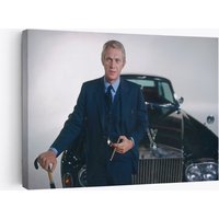 steve Mcqueen Legend Thomas Crown Affair Movie Set Leinwand, Schwarz-Weiß von WorldsBestCanvas