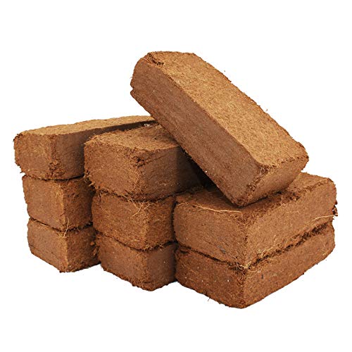 WormBox 9 Blöcke natürliche Kokosfaser 650gr | 81 Liter | 100% Reine Faser | Kokos-Substrat für Terrarien| Blumenerde | Pflanz- und Saaterde | ohne Düngemittelzusätze, pH-neutral von WormBox