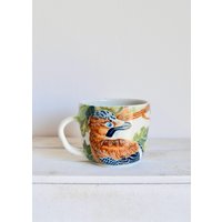 Benutzerdefinierte Vogel Keramikbecher-Eurasian Jay Crow Kunst-Original Keramik Becher-Benutzerdefinierte Pottery Becher-Porzellan von WormsCeramics