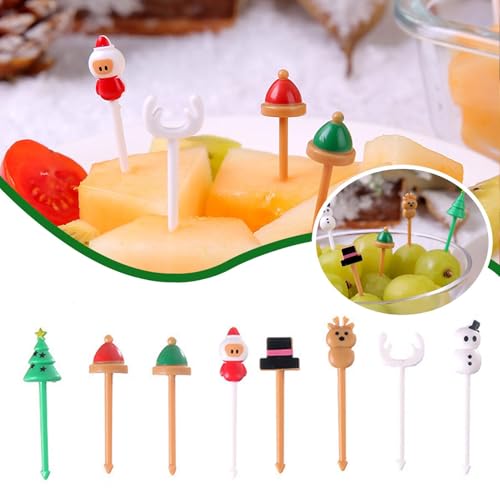 Worparsen 16 Pcs Obst Gabel Wiederverwendbare Zahnstocher Schneeflocke Obststäbchen Schneemann Bambusspieße Fruit Picks Rentier Weihnachtsbaum für Weihnachten Dekoration Worparsen 16 Pcs Obst Gabel Wiederverwendbare Zahnstocher Schneeflocke Obststäbchen Schneemann Bambusspieße Fruit Picks Rentier Weihnachtsbaum für Weihnachten Dekoration von Worparsen