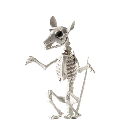 Worparsen Halloween -Skelett, gruselige Katze, Hund, Vogel, Ratte, Ziegenkopf -Tierdekoration, Plastikknochen für den Gravyard des Hofes, Veranda, Garten, Halloween -Dekoration F Worparsen Halloween -Skelett, gruselige Katze, Hund, Vogel, Ratte, Ziegenkopf -Tierdekoration, Plastikknochen für den Gravyard des Hofes, Veranda, Garten, Halloween -Dekoration F von Worparsen