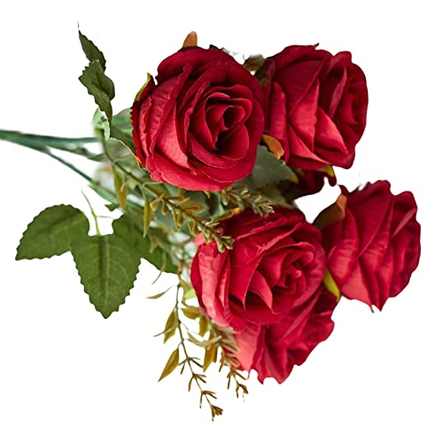 Worparsen Imitation Blume UV-beständig wartungsfrei Simulation Rosen DIY Lebendiges Rot von Worparsen