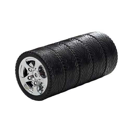 Worparsen Kaffeetasse Edelstahl Wasserflasche Auto Reifenform Isolierte Tasse Große Kapazität Auslaufsicher Lebensmittelqualität Trinkgeschirr Tragbar Urlaub Silber 320ml von Worparsen
