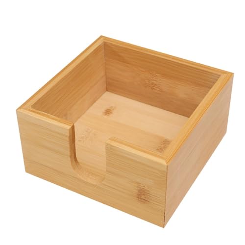 Worparsen Küchen-Tücherbox, Restaurant, Serviettenhalter, Bambus-Arbeitsplatte, Taschentuchhalter, rustikales Holz, quadratisch, Serviettenspender, Aufbewahrungsbox, Holzfarbe von Worparsen