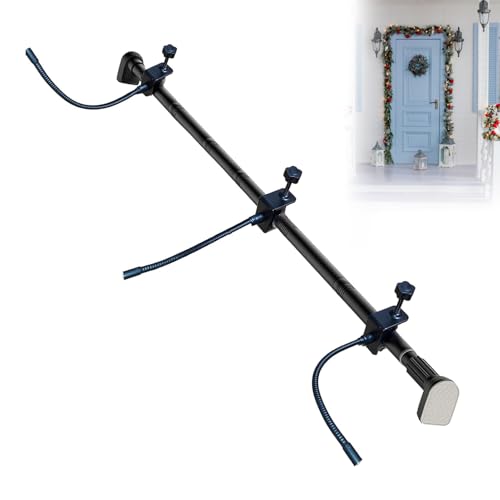 Worparsen Stechpalmenhalter für Haustür und Türrahmen, verstellbar, strapazierfähig, ohne Schrauben, ohne Bohren, für Weihnachtsdekoration, bis zu 20 lbs für Lichterketten und Lichter (L: 180 cm-205 von Worparsen