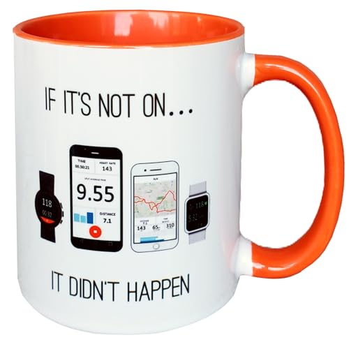 Lustige Tasse für Radfahrer oder Läufer mit Aufschrift "If It's not on, It Didn't Happen" Lustige Tasse für Radfahrer oder Läufer mit Aufschrift "If It's not on, It Didn't Happen" von Worry Less Design