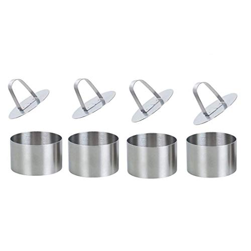 Dessertringe und Speiseringe,Kuchenringe,Speiseringe Edelstahl Kuchen Ringe Dessert Formen,Edelstahl Speisering Stamper Essen Kochen,KuchenForm Kuchen Schimmel 4 Ringe+ 4 Lebensmittel Pressen – 8 cm Dessertringe und Speiseringe,Kuchenringe,Speiseringe Edelstahl Kuchen Ringe Dessert Formen,Edelstahl Speisering Stamper Essen Kochen,KuchenForm Kuchen Schimmel 4 Ringe+ 4 Lebensmittel Pressen – 8 cm von AGDLLYD