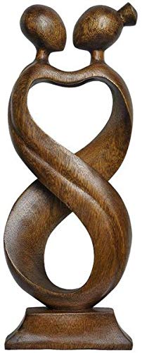 Statue Harmonie - abstrakte Schnitzerei aus Soar Wood - Holz-Skulptur in 30 cm oder 40 cm handgeschnitzt, Grösse:ca. 40 cm Statue Harmonie - abstrakte Schnitzerei aus Soar Wood - Holz-Skulptur in 30 cm oder 40 cm handgeschnitzt, Grösse:ca. 40 cm von Woru