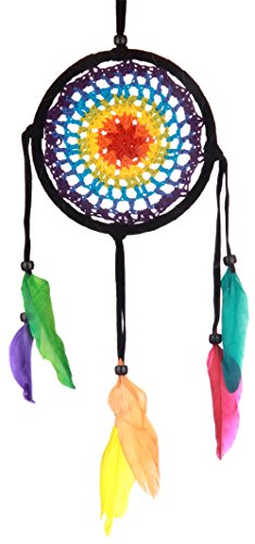 Woru Dreamcatcher Regenbogen Traumfänger gehäckelt, 2 Größen - 12 cm oder 16 cm von Woru