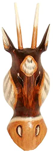 Woru Maske Antilope, Holz-Maske aus Bali, Wandmaske (30 cm)… von WORU
