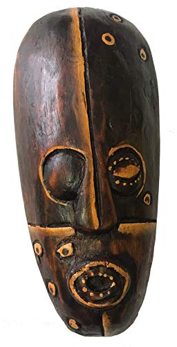 Woru Maske bemalt 20 cm, Holzmaske aus Bali, Wandmaske (Pirat) von Woru