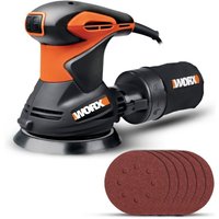 WORX Exzenterschleifer 300W 125mm WX 652.1 Staubabsaugung und Staubsaugerbeutel, Klettverschluss-System, ergonomisches Design, kompakt und leicht WORX Exzenterschleifer 300W 125mm WX 652.1 Staubabsaugung und Staubsaugerbeutel, Klettverschluss-System, ergonomisches Design, kompakt und leicht von Worx