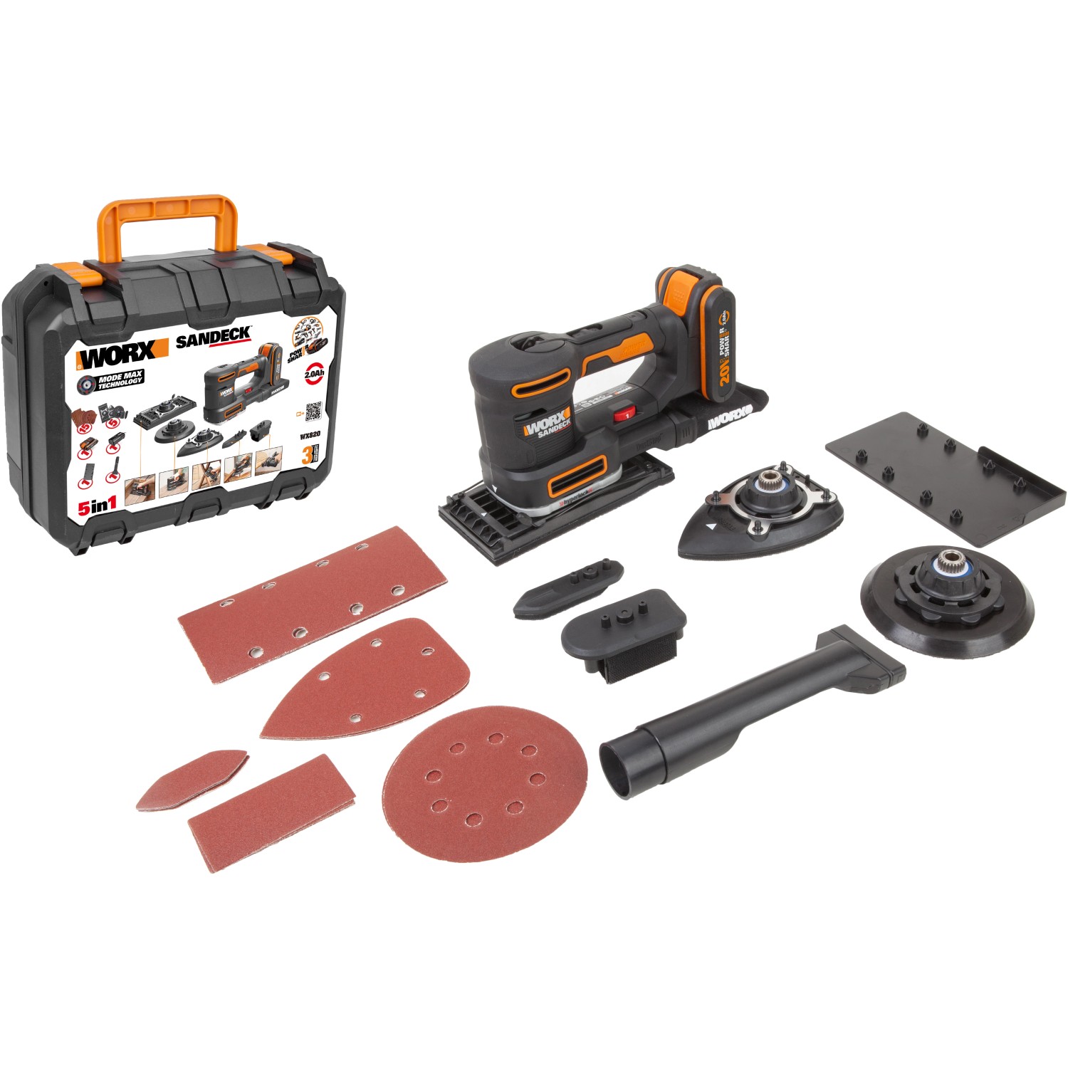 Worx 20 V Akku-Multifunktionsschleifer 1 x 2 Ah WX820 Worx 20 V Akku-Multifunktionsschleifer 1 x 2 Ah WX820 von Worx
