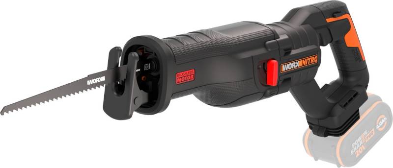 Worx Akku-Säbelsäge WX516.9 NITRO, Brushless-Motor, variable Drehzahlregelung, ohne Akku & Ladegerät von Worx