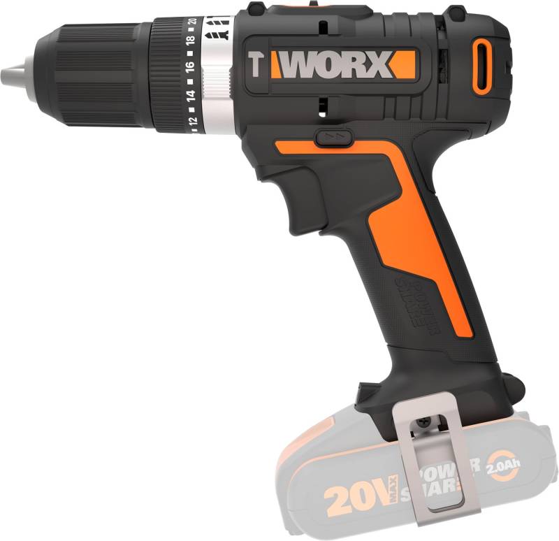 Worx Akku-Schlagbohrschrauber WX370.9, max. 1600 U/min, 2-Gang-Getriebe, Bohrstufe + Schlagfunktion, ohne Akku & Ladegerät Worx Akku-Schlagbohrschrauber WX370.9, max. 1600 U/min, 2-Gang-Getriebe, Bohrstufe + Schlagfunktion, ohne Akku & Ladegerät von Worx