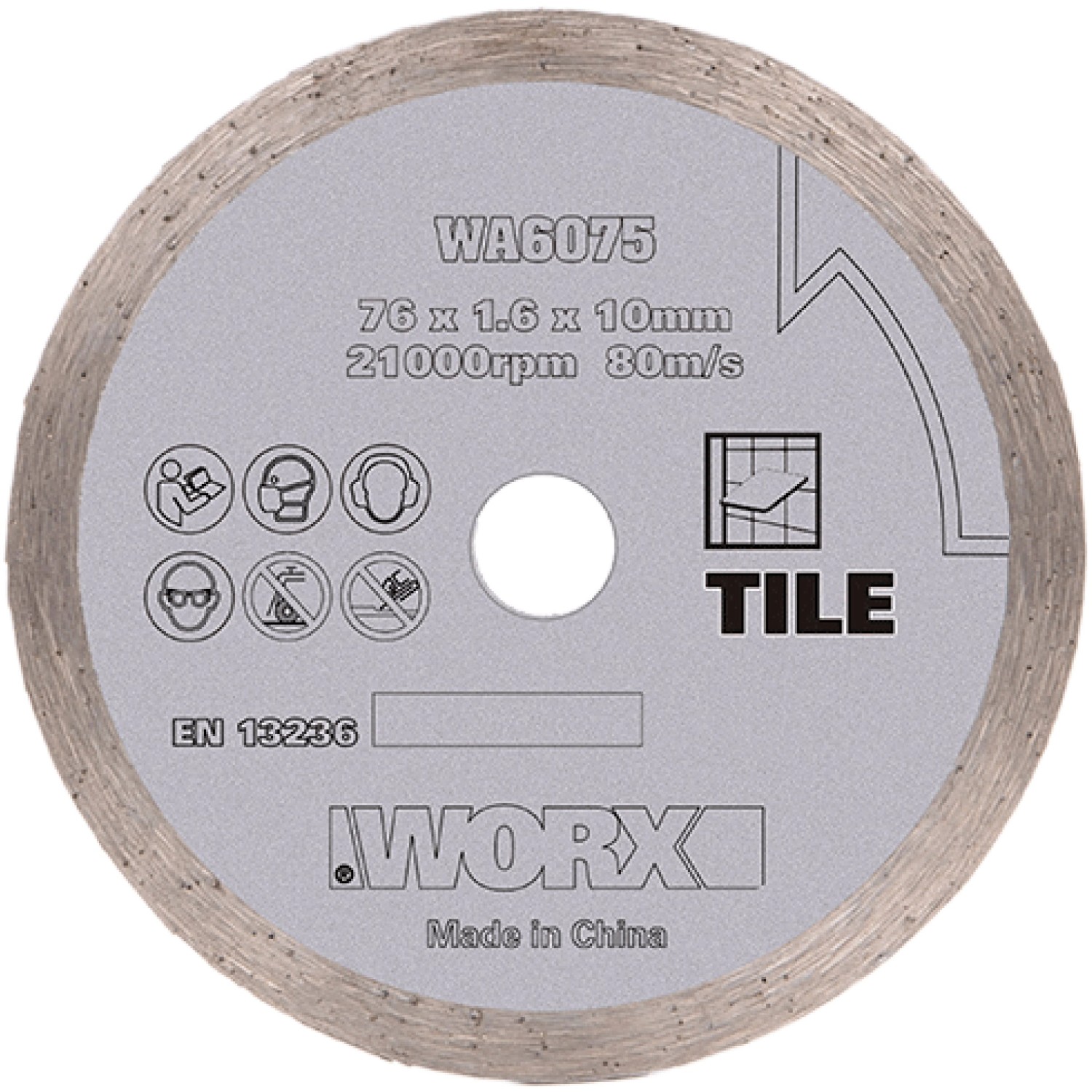 Worx Diamant-Trennscheibe WA6075 für Akku-Mini-Winkelschleifer Worx Diamant-Trennscheibe WA6075 für Akku-Mini-Winkelschleifer von Worx