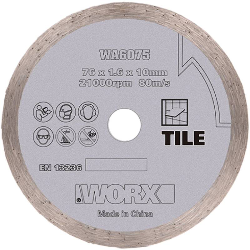 Worx Diamant-Trennscheibe WA6075 für Akku-Mini-Winkelschleifer von Worx