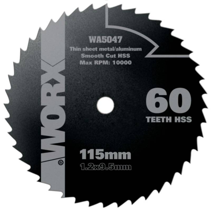 Worx HSS Sägeblatt 115 mm 60 Zähne WA5047 von Worx