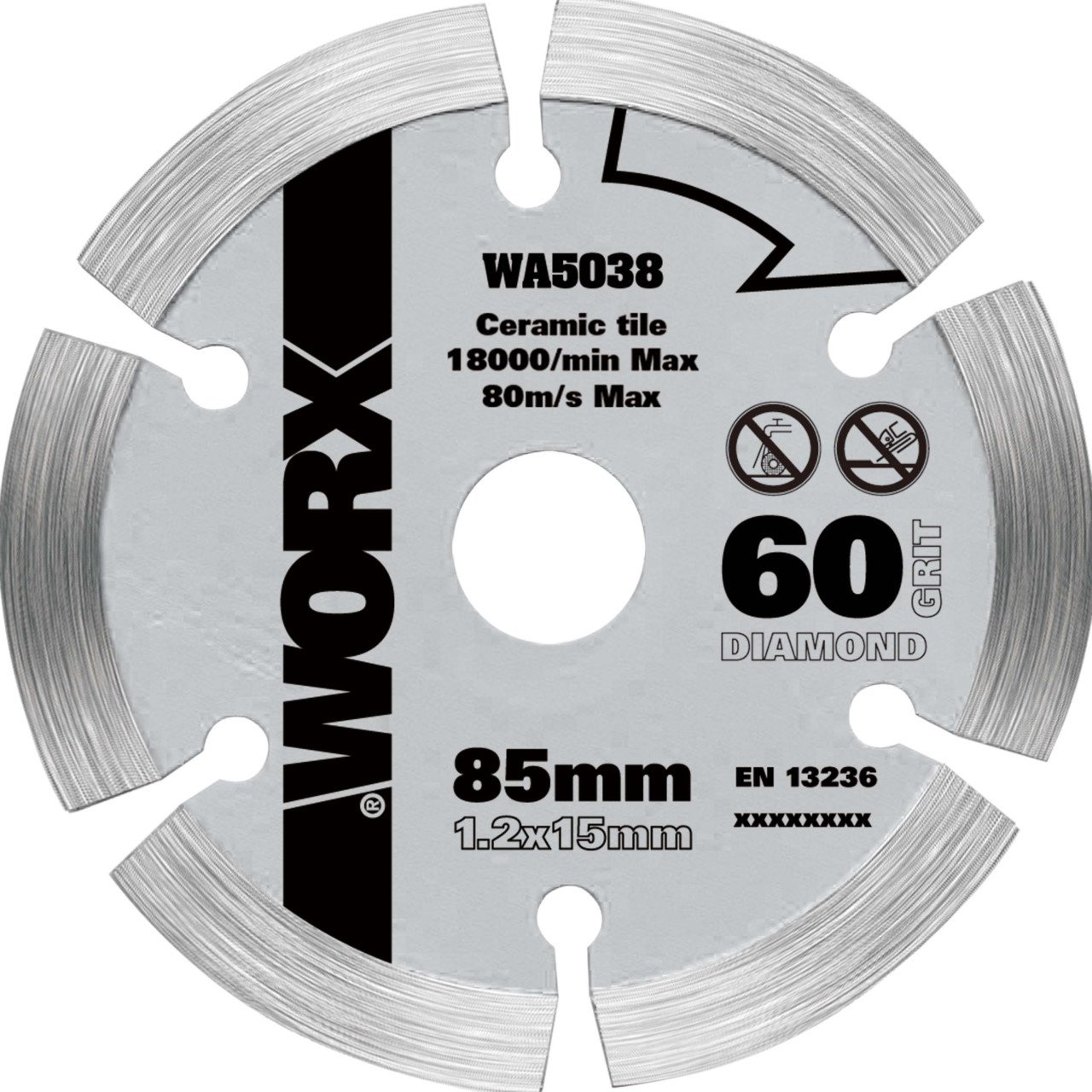 Worx Handkreissägeblatt Diamant WA5038 85 mm Worx Handkreissägeblatt Diamant WA5038 85 mm von Worx