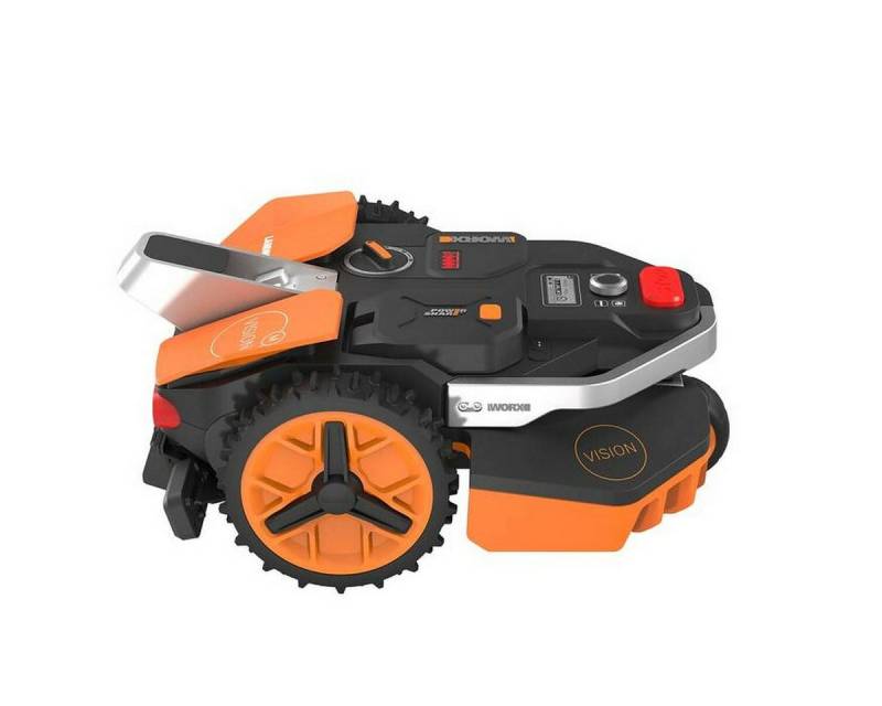 Worx Rasenmähroboter WR206E, (Komplett-Set, Inkl. PowerShare-Akku und Ladegerät), ohne Begrenzungskabel,KI,PowerShare,App von Worx