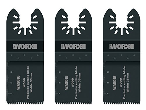WORX WA5016.3 Universal Endcut Sägeblatt (für Holz, PVC) für WORX Multifunktionswerkzeuge, alle WORX Sonicrafter und Geräte mit Universal- und Stern-Aufnahmesystem - 3 Stück von WORX