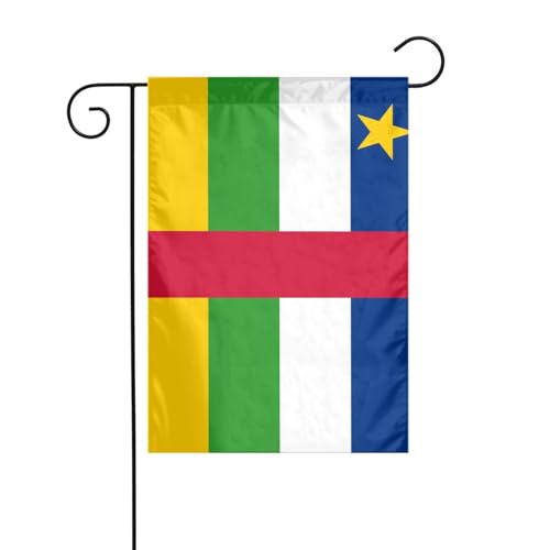 Flagge der Zentralafrikanischen Republik, Gartenflagge, 30 x 45 cm, vertikal, doppelseitig, Bauernhaus, Urlaub Flagge der Zentralafrikanischen Republik, Gartenflagge, 30 x 45 cm, vertikal, doppelseitig, Bauernhaus, Urlaub von Woshuwo