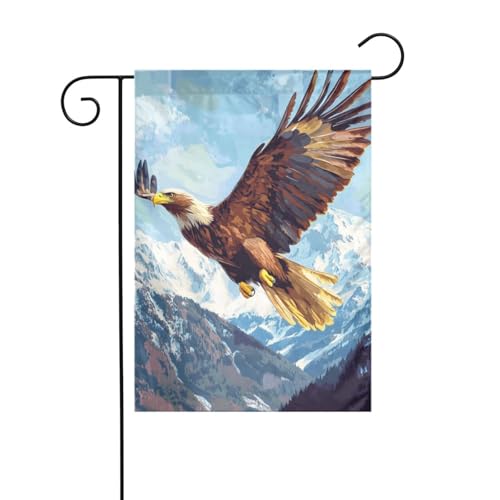 Gartenflagge Adler, der im Himmel schwebt, vertikal, doppelseitig, Bauernhaus, Urlaub, Außendekoration, Hofflagge Gartenflagge Adler, der im Himmel schwebt, vertikal, doppelseitig, Bauernhaus, Urlaub, Außendekoration, Hofflagge von Woshuwo