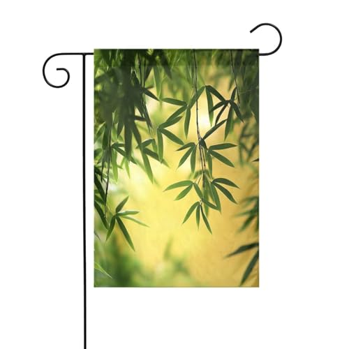 Gartenflagge aus Bambus, Waldgrün, 30 x 45 cm, vertikal, doppelseitig, Bauernhaus, Urlaub, Außendekoration, Hofflagge Gartenflagge aus Bambus, Waldgrün, 30 x 45 cm, vertikal, doppelseitig, Bauernhaus, Urlaub, Außendekoration, Hofflagge von Woshuwo