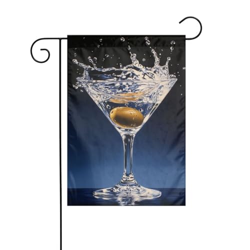 Gartenflagge aus Glas, 30 x 45 cm, vertikal, doppelseitig, für Bauernhaus, Urlaub, Außendekoration, Hofflagge von Woshuwo