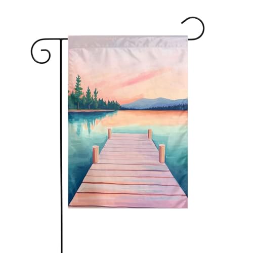 Gartenflagge aus Holz, 30 x 45 cm, vertikal, doppelseitig, Bauernhaus, Urlaub, Außendekoration, Hofflagge Gartenflagge aus Holz, 30 x 45 cm, vertikal, doppelseitig, Bauernhaus, Urlaub, Außendekoration, Hofflagge von Woshuwo