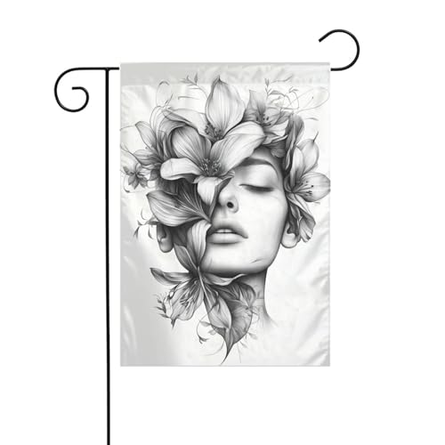 Gartenflagge mit Blumenmuster, 30 x 45 cm, vertikal, doppelseitig, Bauernhaus, Urlaub, Außendekoration, Hofflagge Gartenflagge mit Blumenmuster, 30 x 45 cm, vertikal, doppelseitig, Bauernhaus, Urlaub, Außendekoration, Hofflagge von Woshuwo