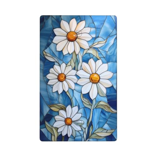 Glasmalerei-Lichtschalterabdeckung, weiße und gelbe Gänseblümchen, einzelner Kippschalter, blanko, dekorativ, 1-Gang, für Küche, Zimmer, Badezimmer, Größe 11,4 x 7 cm Glasmalerei-Lichtschalterabdeckung, weiße und gelbe Gänseblümchen, einzelner Kippschalter, blanko, dekorativ, 1-Gang, für Küche, Zimmer, Badezimmer, Größe 11,4 x 7 cm von Woshuwo