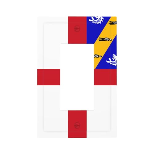 Herm Flaggen-Lichtschalter, Wandplatte, Blende, Einzelwippe, 1-Gang, Dekorator, Steckdosenabdeckungen für Zuhause, Küche, Zimmer, Badezimmer, Dekor von Woshuwo