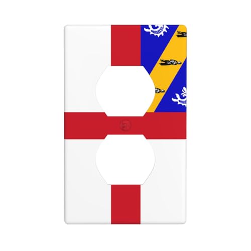 Herm Flaggensteckdosenabdeckung, Lichtschalter-Abdeckung, dekorative 1-Gang-Wandplatte für Küche, Zimmer, Badezimmer, Größe 7 x 11,4 cm Herm Flaggensteckdosenabdeckung, Lichtschalter-Abdeckung, dekorative 1-Gang-Wandplatte für Küche, Zimmer, Badezimmer, Größe 7 x 11,4 cm von Woshuwo
