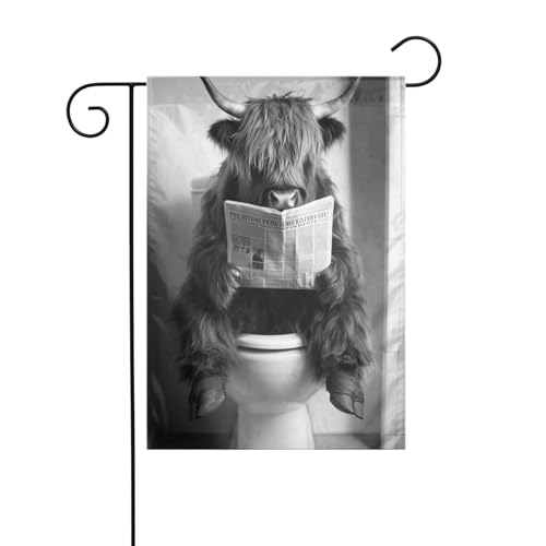 Hochlandkuh Toilette Lesen Zeitung Garten Flagge 30 x 45 cm Vertikal Doppelseitig Bauernhaus Urlaub Außendekoration Hofflagge Hochlandkuh Toilette Lesen Zeitung Garten Flagge 30 x 45 cm Vertikal Doppelseitig Bauernhaus Urlaub Außendekoration Hofflagge von Woshuwo
