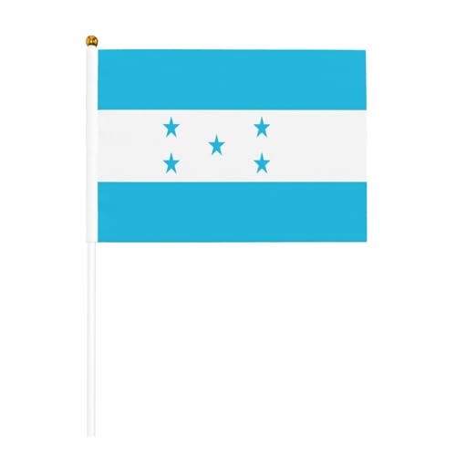 Honduras-Flagge, kleine Handflaggen, Mini-Flaggen auf Stab, für Partys, Teamaktivitäten, Paraden, Urlaubsdekoration, 10 Stück Honduras-Flagge, kleine Handflaggen, Mini-Flaggen auf Stab, für Partys, Teamaktivitäten, Paraden, Urlaubsdekoration, 10 Stück von Woshuwo