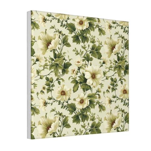 Kunstdruck auf Leinwand, Motiv Rose und Hibiskus, ästhetischer Druck, Gemälde für Schlafsaal, Schlafzimmer, Wohnzimmer, 30 x 30 cm, gerahmt Kunstdruck auf Leinwand, Motiv Rose und Hibiskus, ästhetischer Druck, Gemälde für Schlafsaal, Schlafzimmer, Wohnzimmer, 30 x 30 cm, gerahmt von Woshuwo