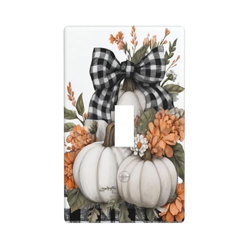 Lichtschalter-Abdeckung, dekorativ, einzelner Kippschalter, 1-Gang, Wandplatte für Küche, Bauernhaus, Schlafzimmer, Badezimmer, Kunstdekoration von Woshuwo