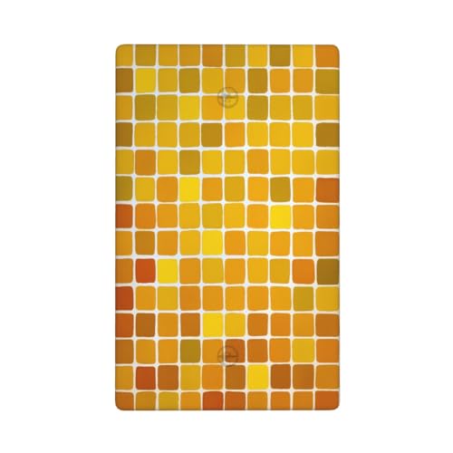 Lichtschalter-Abdeckung, quadratisch, schlicht, minimalistisch, einzelner Kippschalter, blanko, Wandplatte, dekorativ, 1-Gang, für Küche, Zimmer, Badezimmer, Größe 11,4 x 7 cm, Gelb von Woshuwo