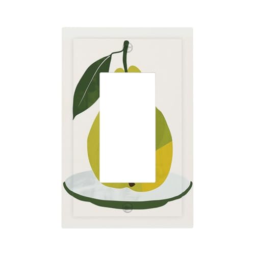 Lichtschalter-Wandplatte, Blende, einzelne Wippe, 1-Gang-Dekorator, Steckdosenabdeckungen für Zuhause, Küche, Zimmer, Badezimmer, Dekor von Woshuwo